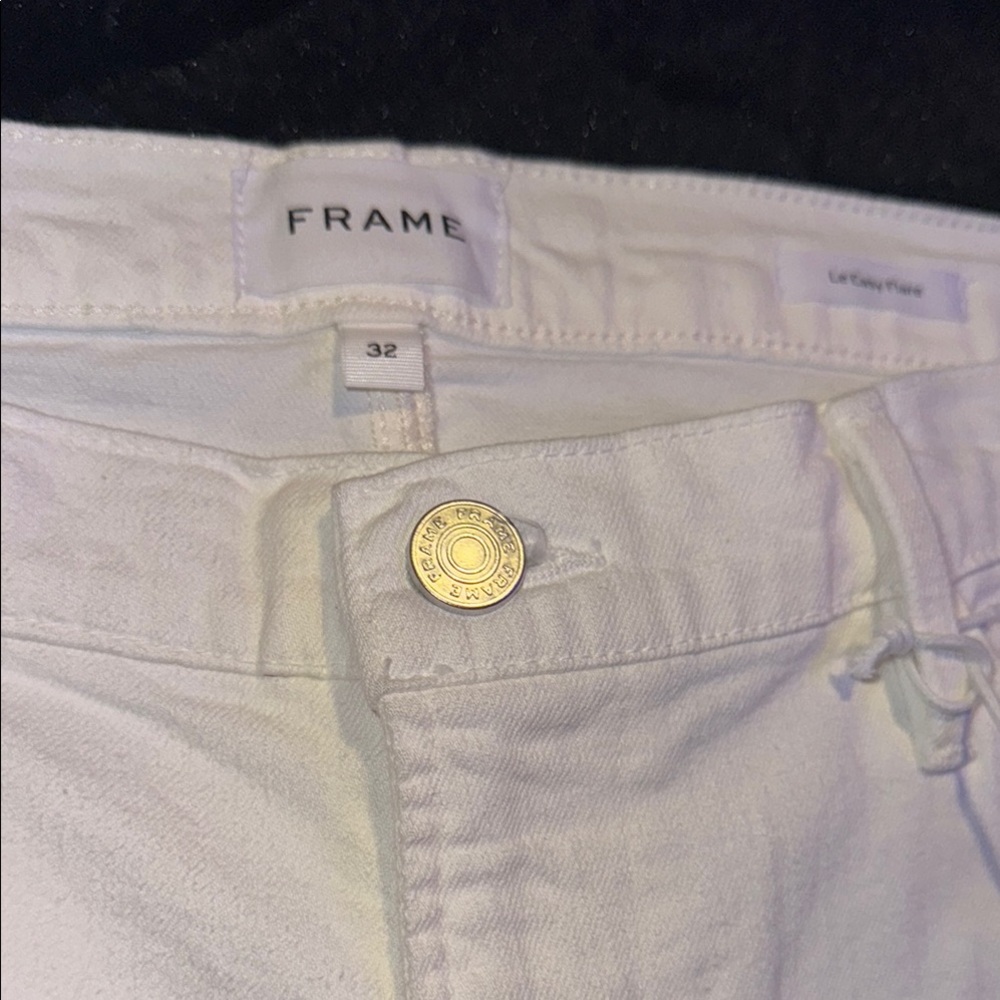 Frame Denim White Flare & Wide Leg Jeans